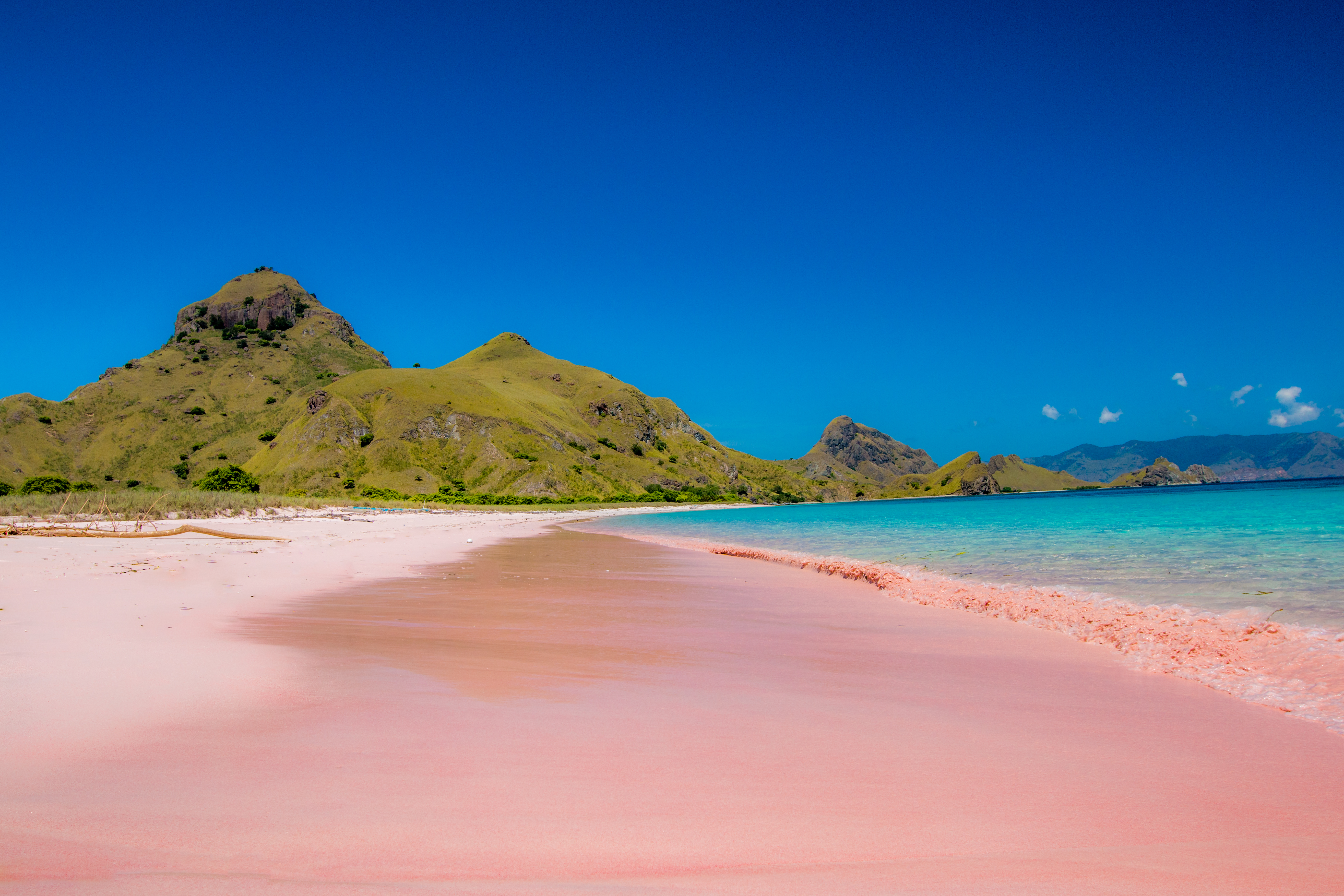 Pink Sand Beach: Pink Beach - Komodo Island, Indonesia