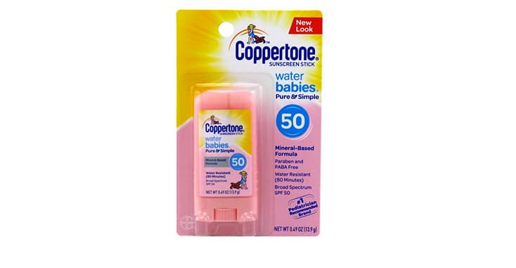 Reef Safe Sunscreen: Coppertone Water Babies Pure and Simple Sunscreen Stick SPF-50
