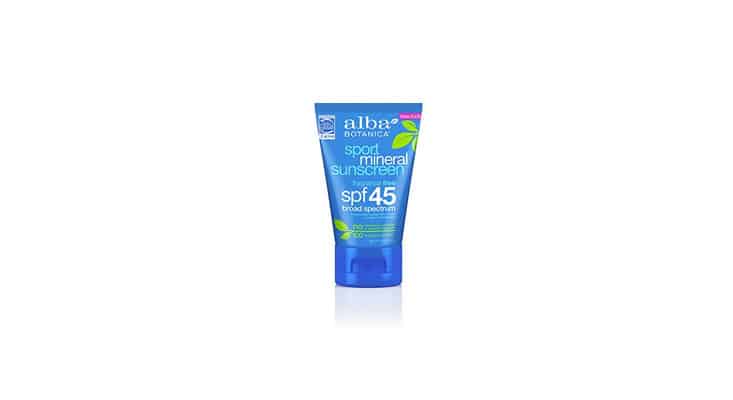 Reef Safe Sunscreen: Alba Botanica Sport Mineral Sunscreen Fragrance Fee SPF 45