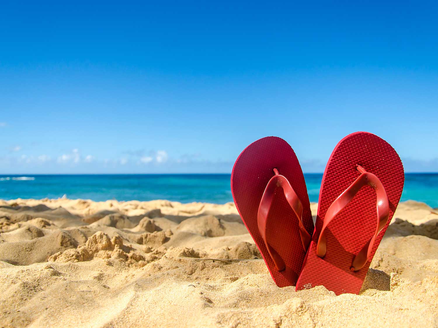 sandals in the sand