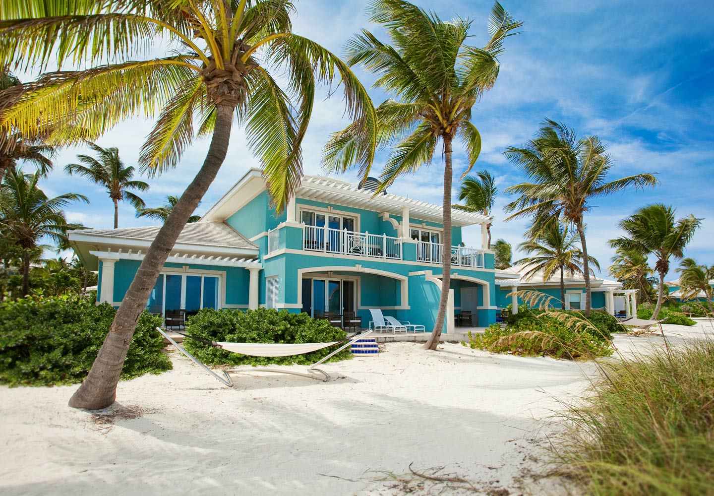 Beachside view of Sandals Emerald Bay, Bahamas