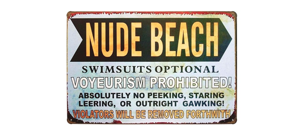 Nude Beach Sign