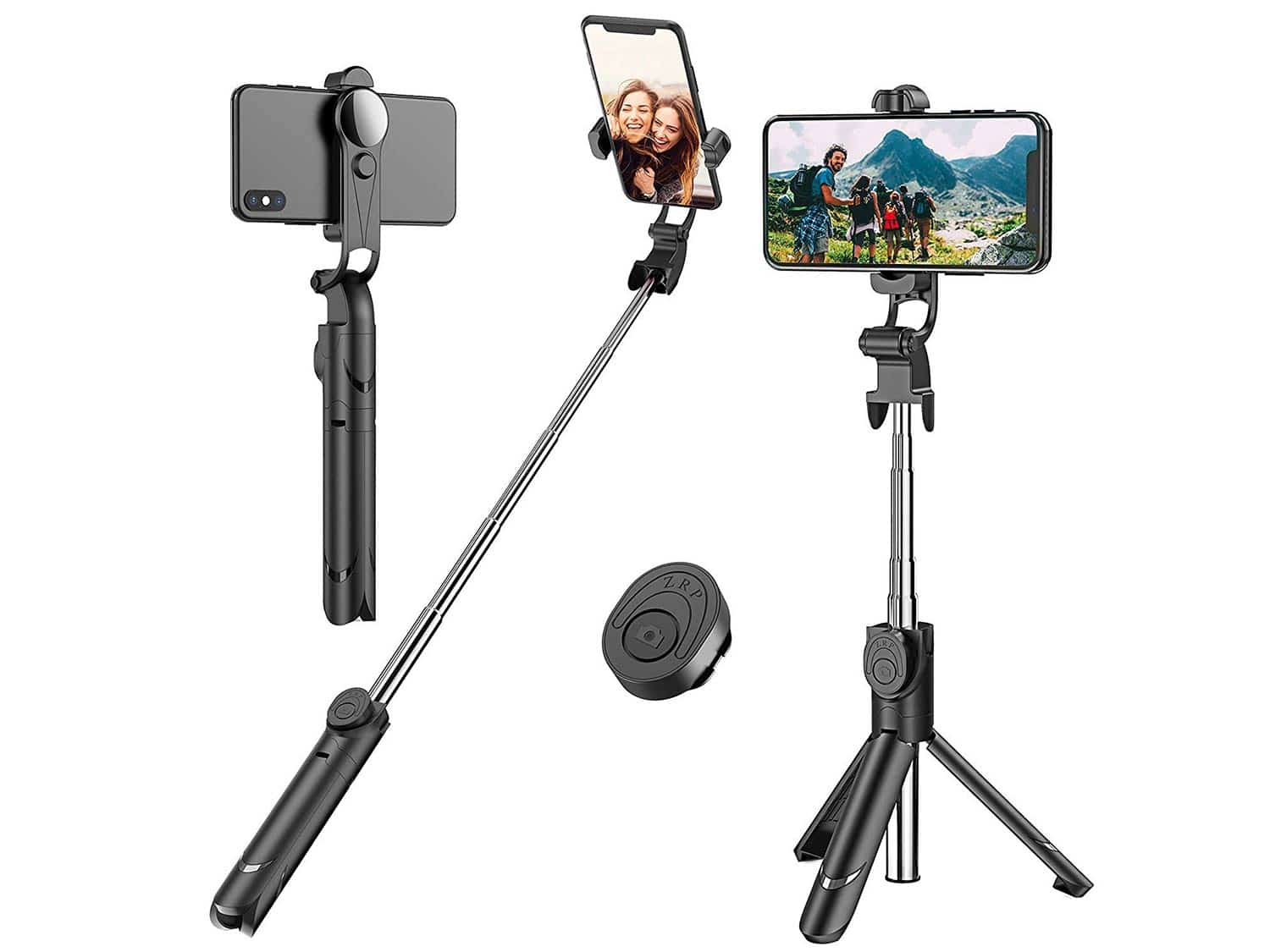 Dual selfie stick and tripod