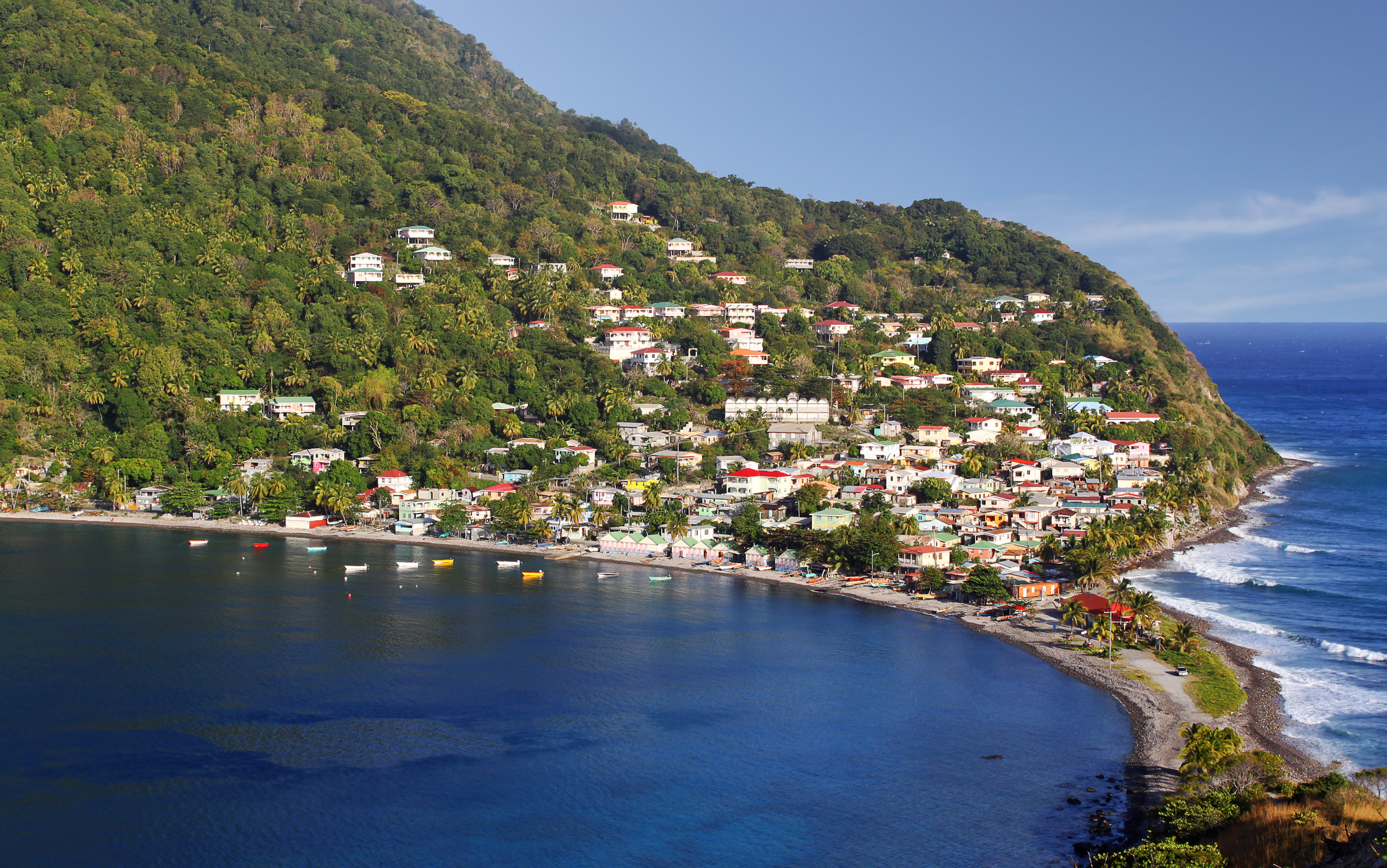 A view of the Caribbean island Dominica