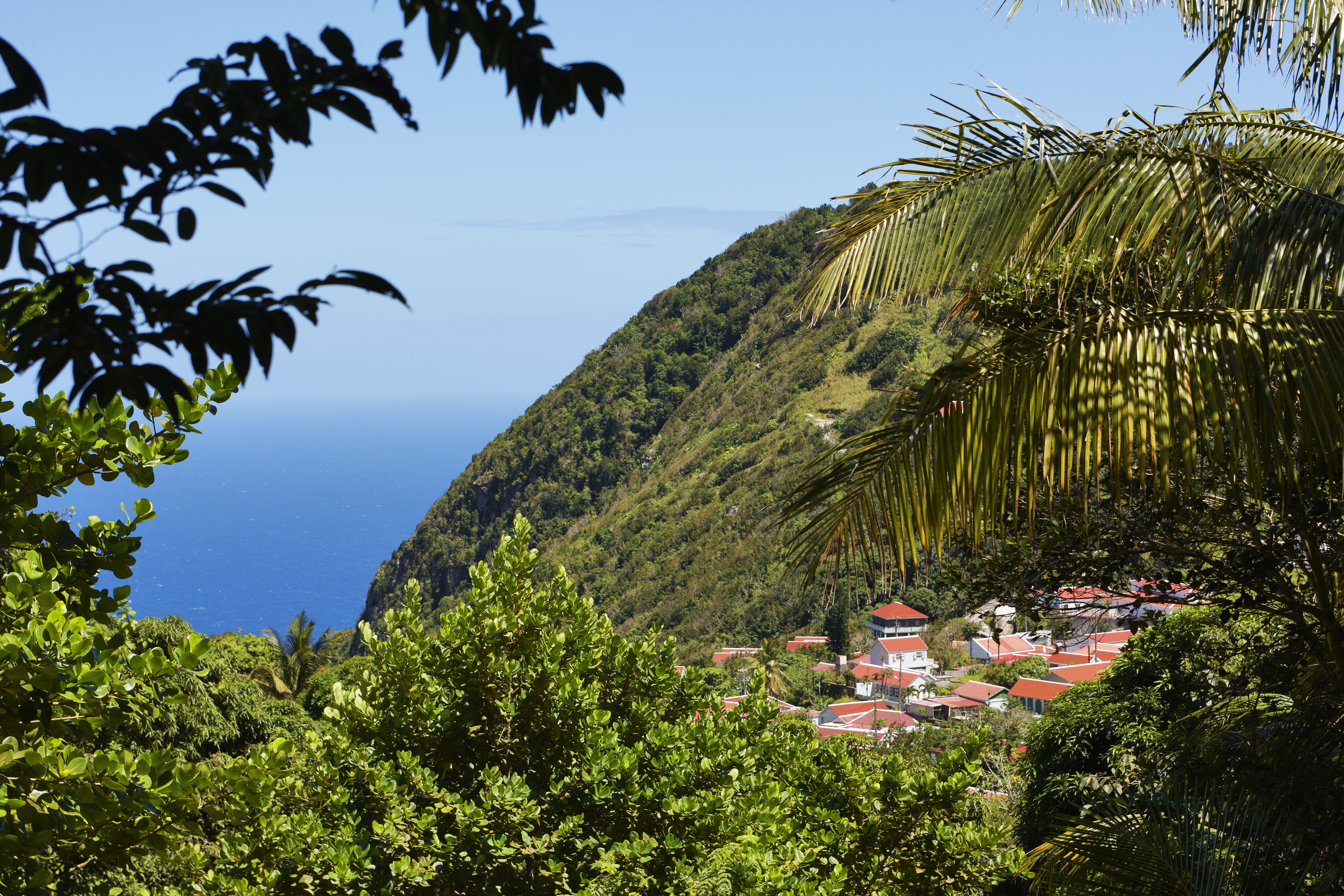 A view of the Caribbean island Saba