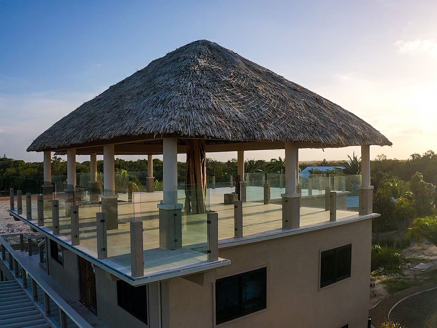 A rooftop resort villa.