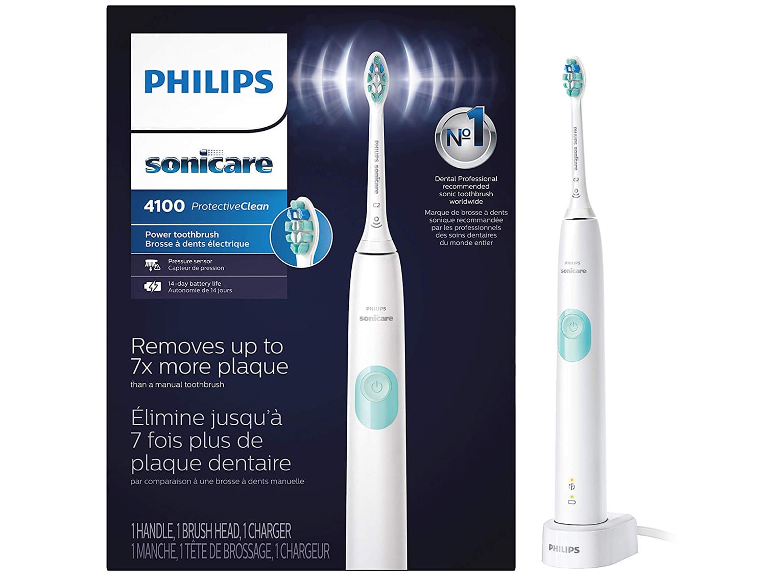 Philips Sonicare's ProtectiveClean 4100 Rechargeable Electric Toothbrush