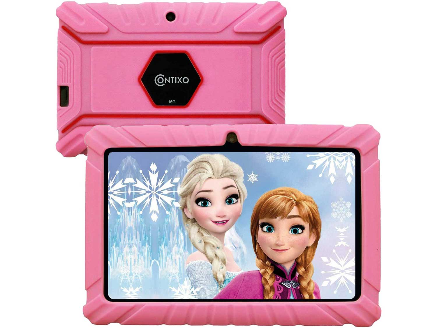 Contixo V8-2 7 inch Kids Tablets - Tablet for Kids with Parental Control - Android Tablet 16 GB HD Display Durable Case & Screen Protector WiFi Camera-Learning Toys, Pink