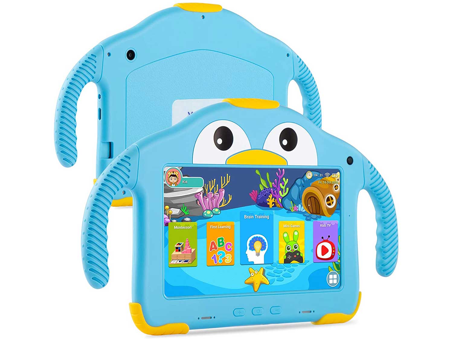 Tablet for Toddlers Tablet Android Kids Tablet with WiFi Dual Camera 1GB 32GB Storage 1024 x 600 Touch Screen Parental Control Mode Google Playstore YouTube Netflix for Boys Girls Android 10