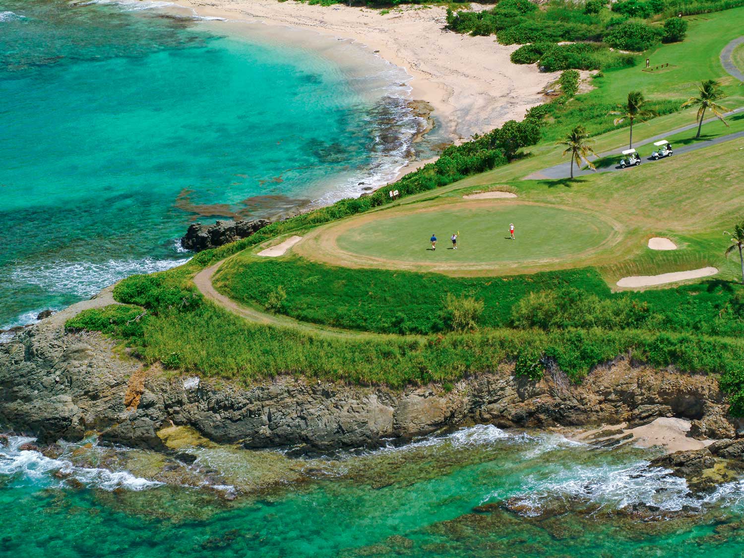 Aerial view of The Buccaneer golf course.