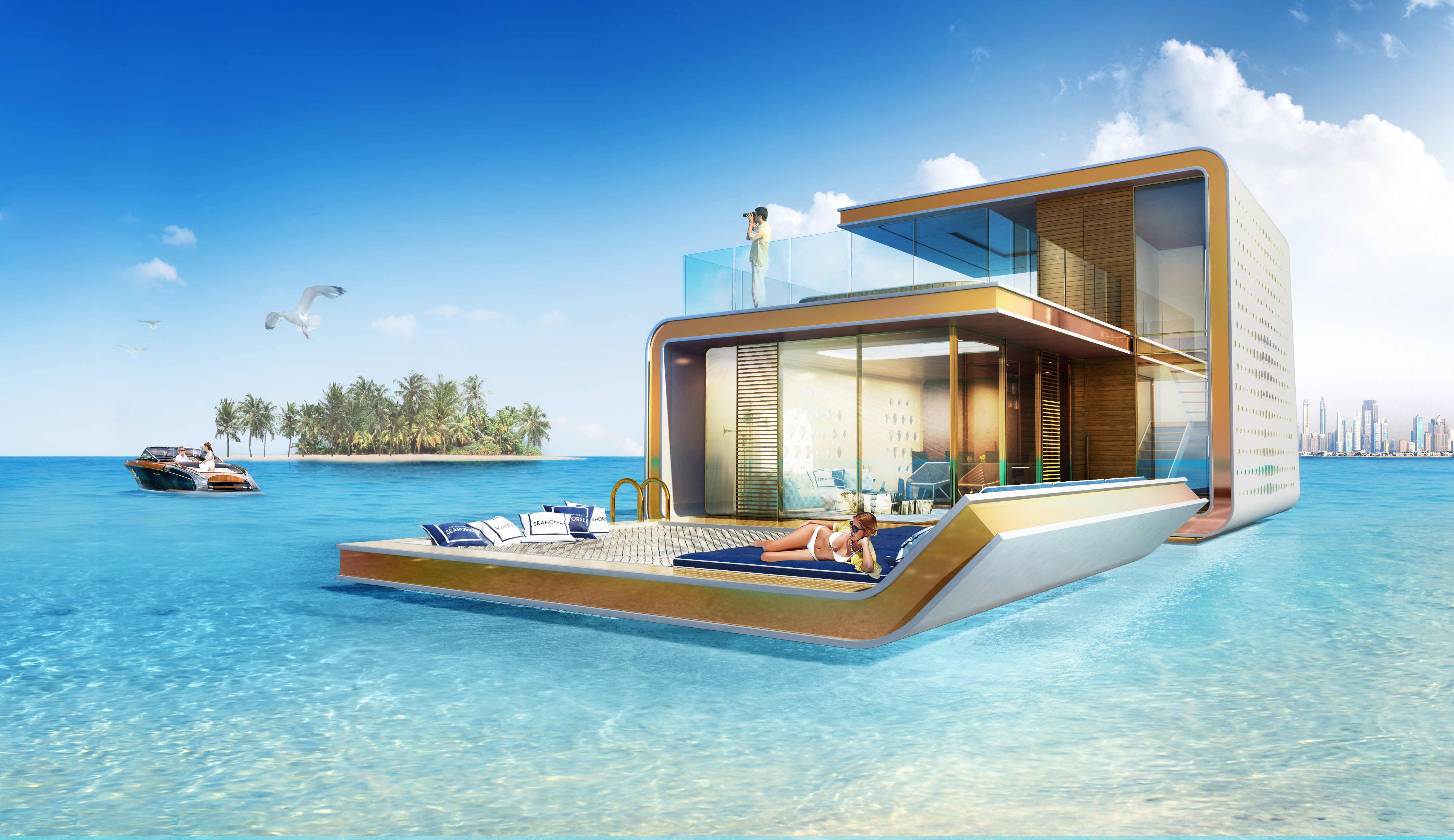 Dubai's Floating Seahorse Homes | Underwater Houses | Over-The-Top Luxury Resorts