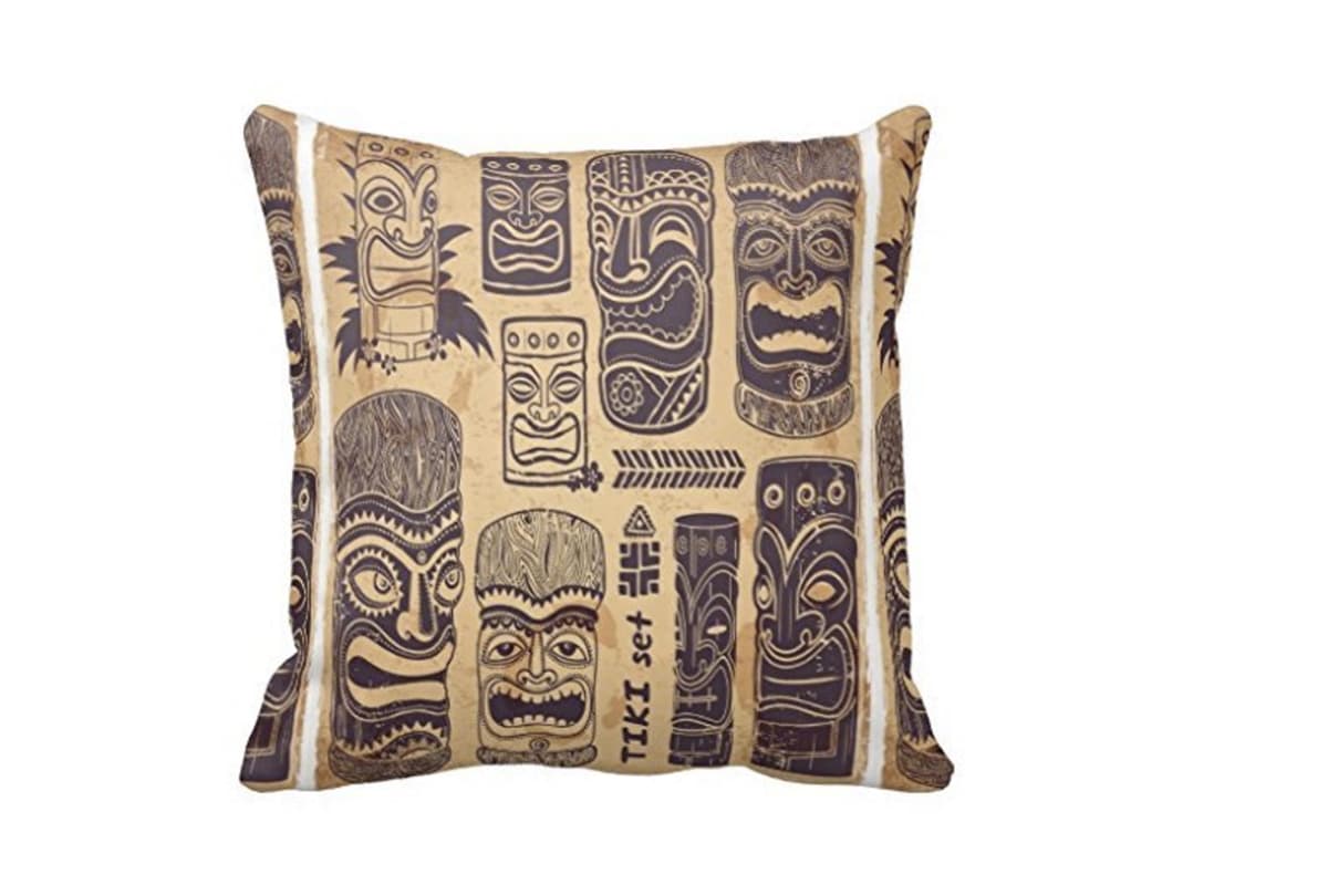 Tiki pillow cover