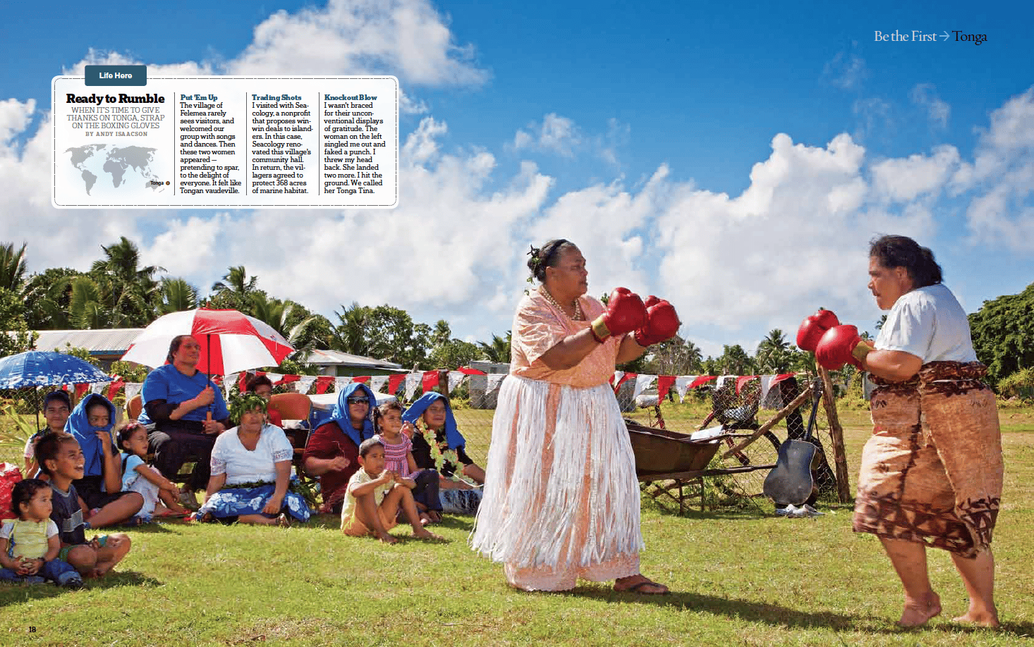 Tonga islands boxing match