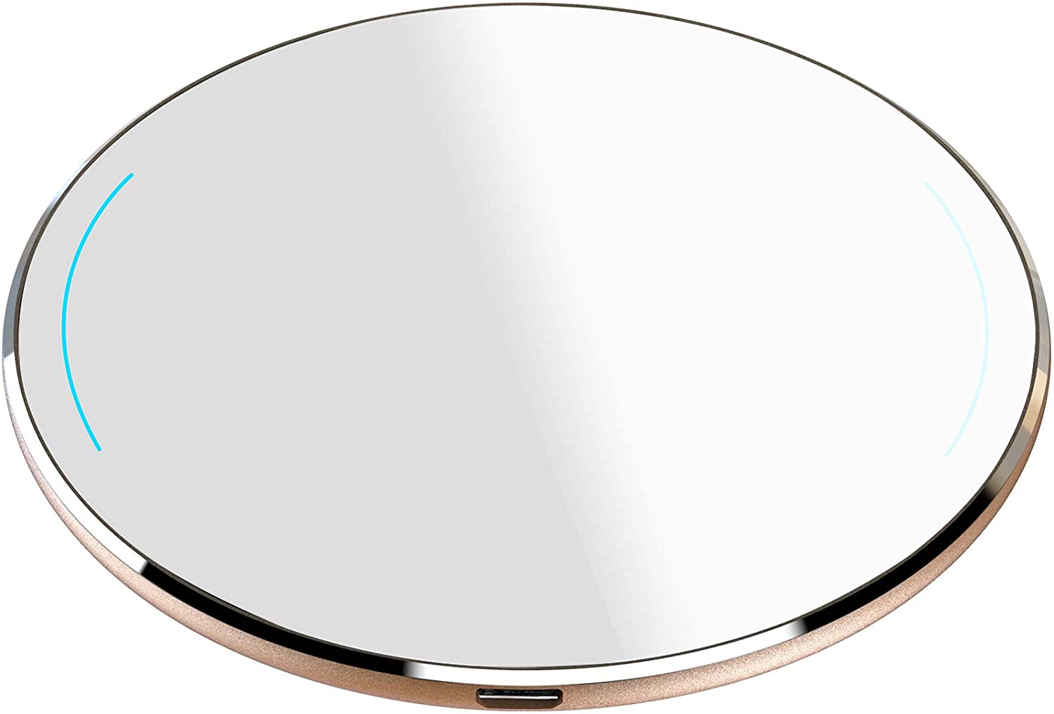 TOZO W1 Wireless Charger Thin Aviation Aluminum Computer Numerical Control Technology Fast Charging Pad Gold (NO AC Adapter)