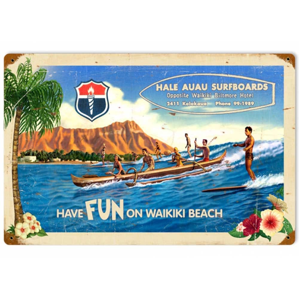 Travel Gifts for Travelers: Vintage Hawaii Metal Sign
