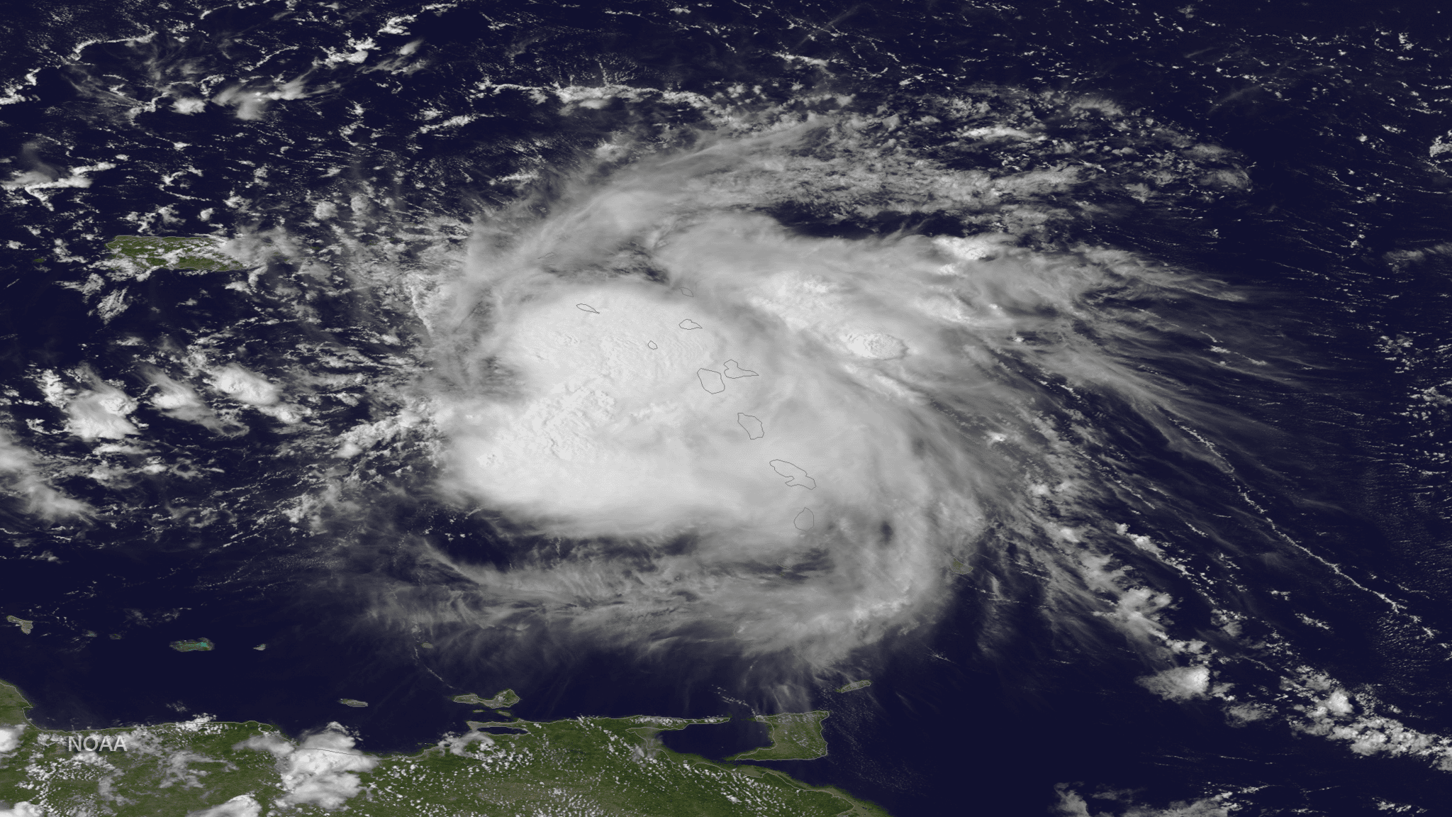 Tropical Storm Erika Path