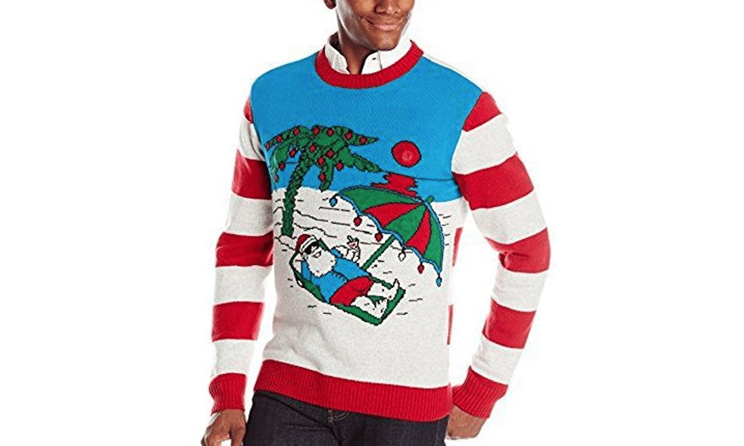 Island-themed Holiday Decorations: Beach Ugly Christmas Sweater