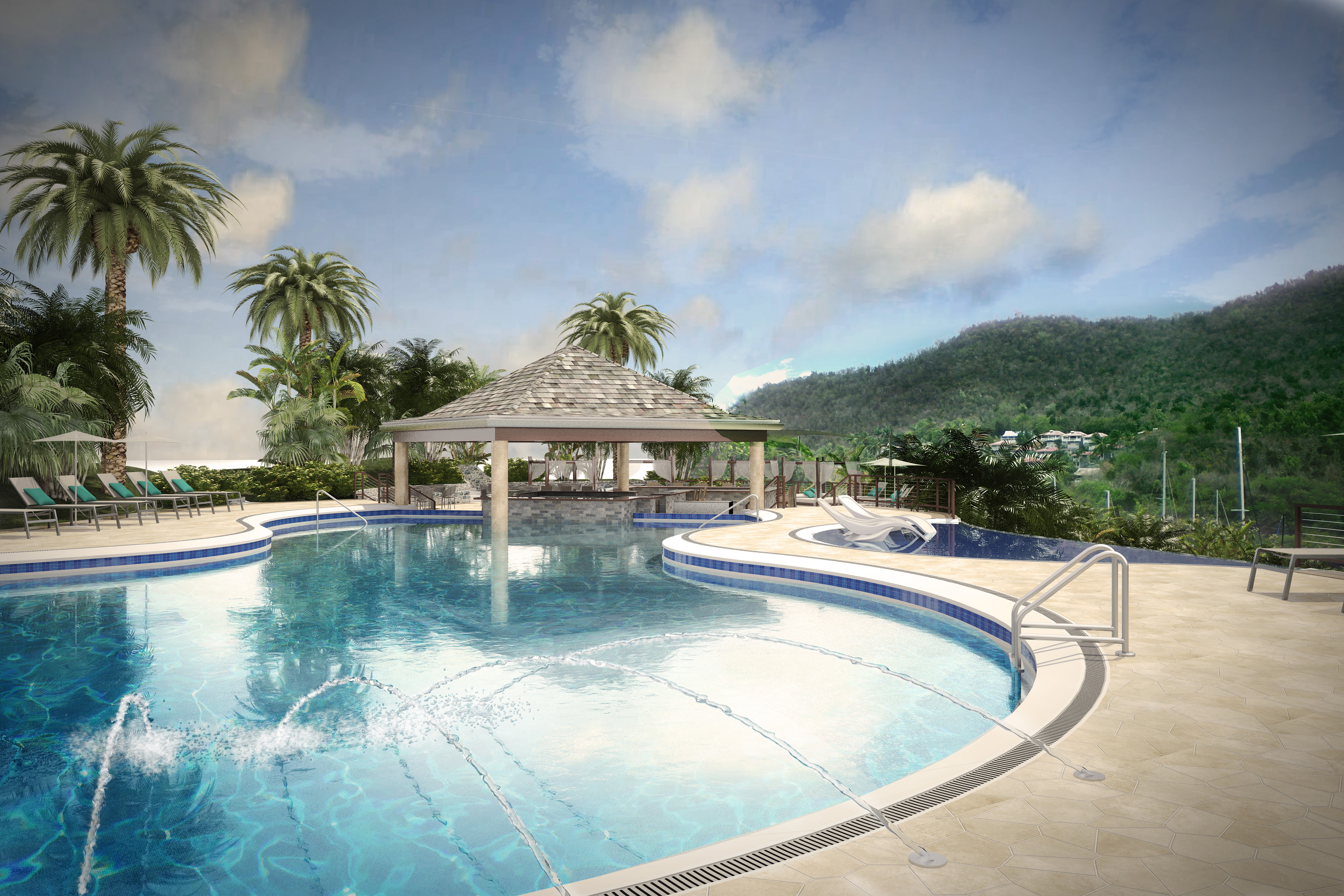 Capella Marigot Bay in St. Lucia | New Caribbean Resorts | Upper Pool Deck