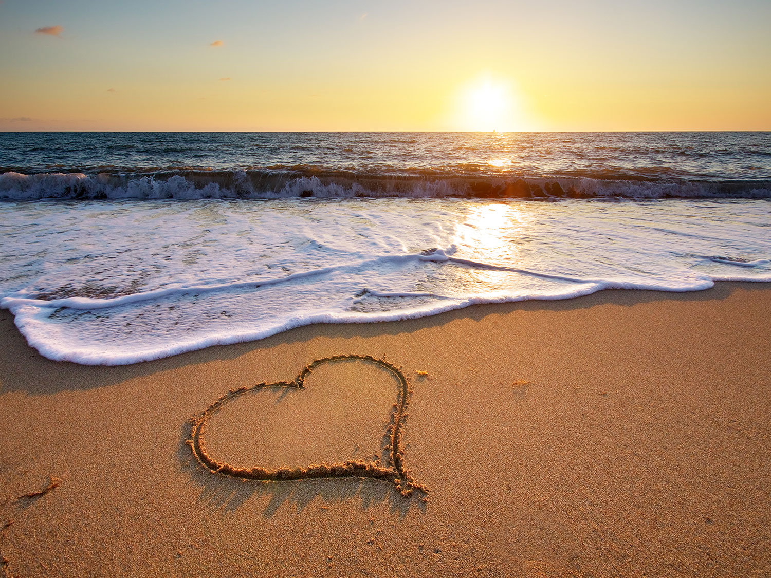 Heart on the beach