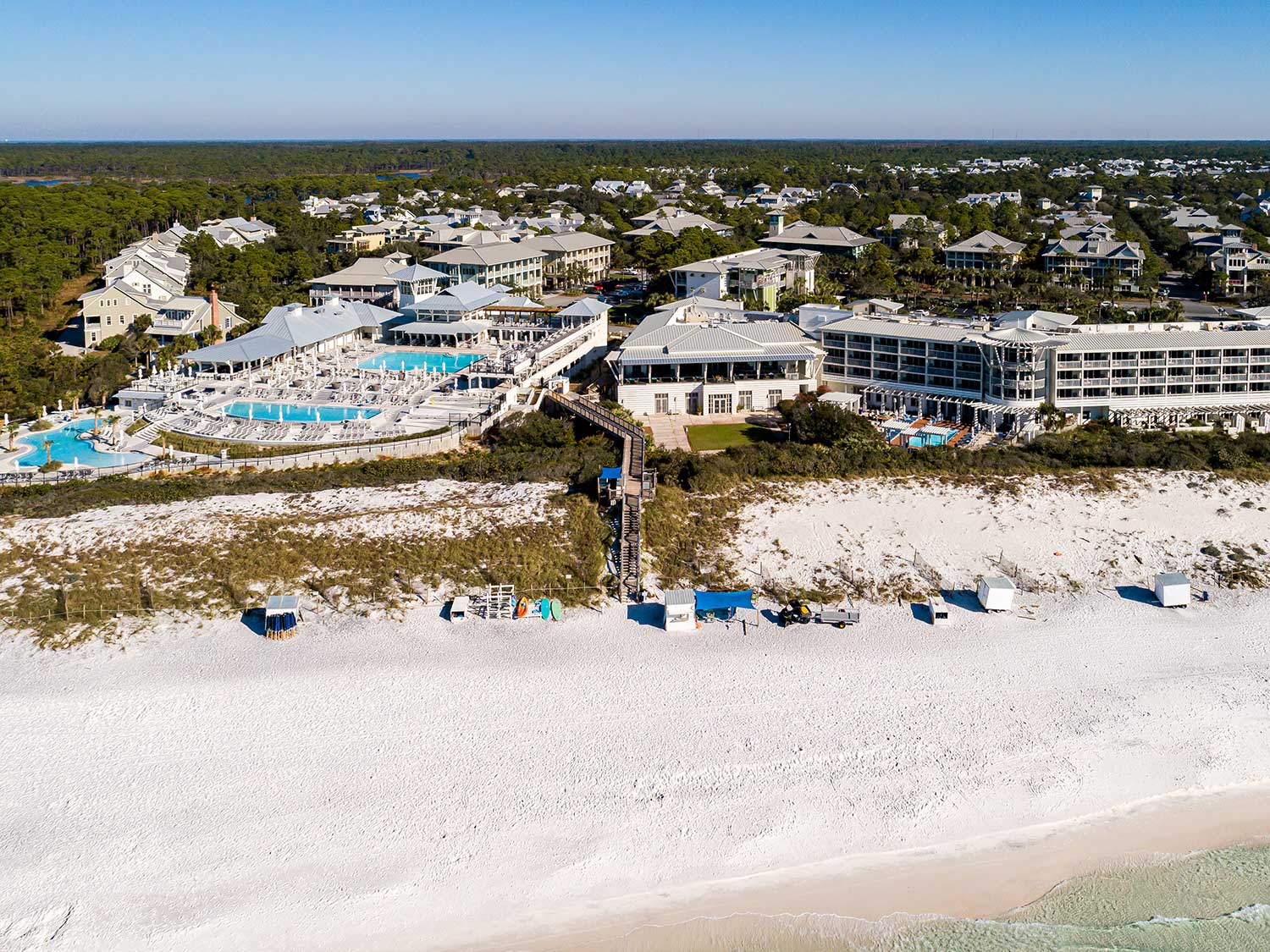 Aerial view of the WaterColor Inn and Resort