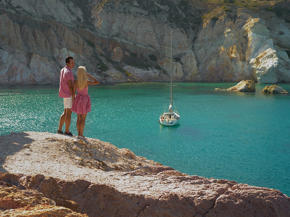 couple on hard-to-reach island