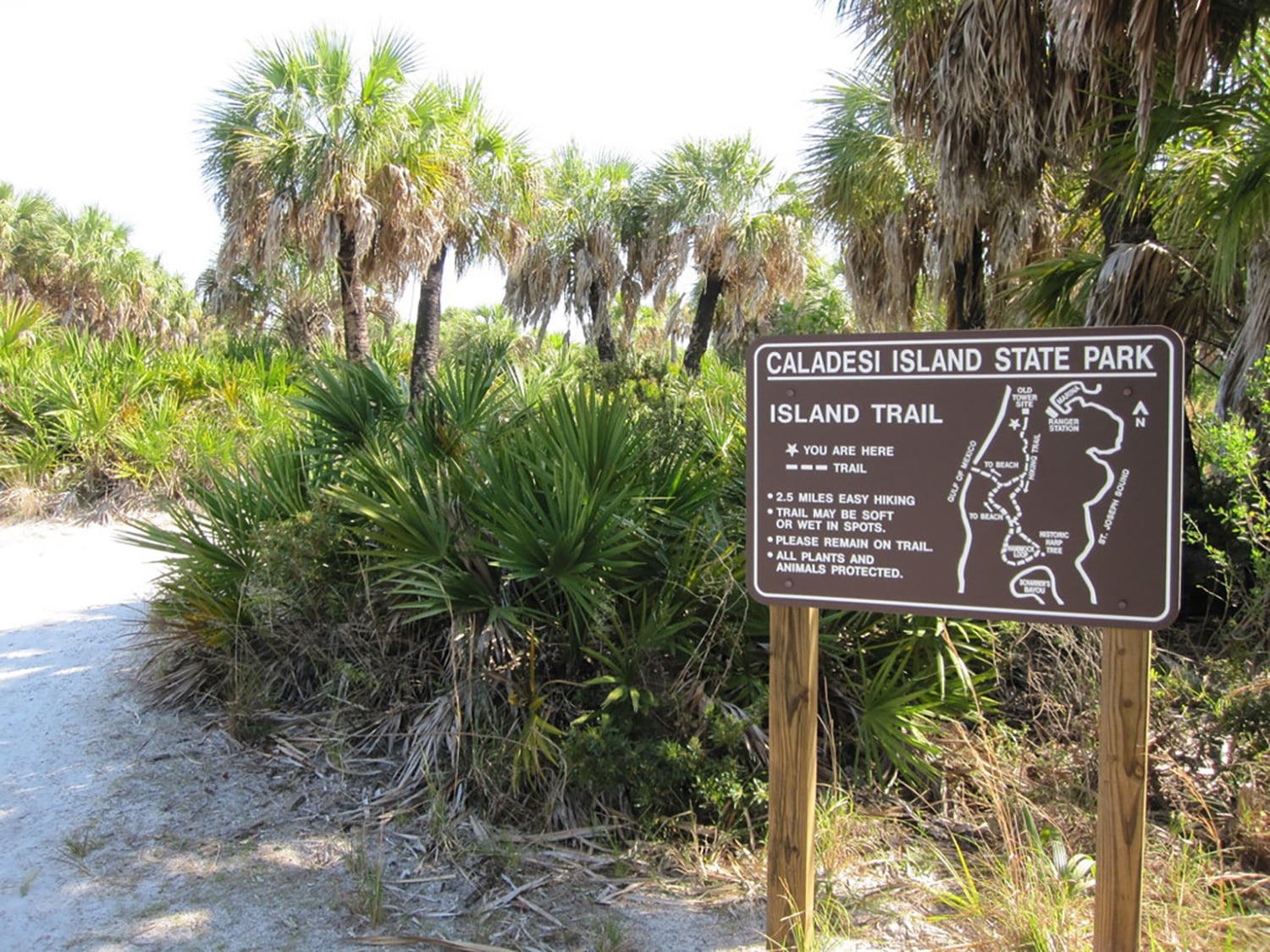 Caladesi Island Nature Trail sign