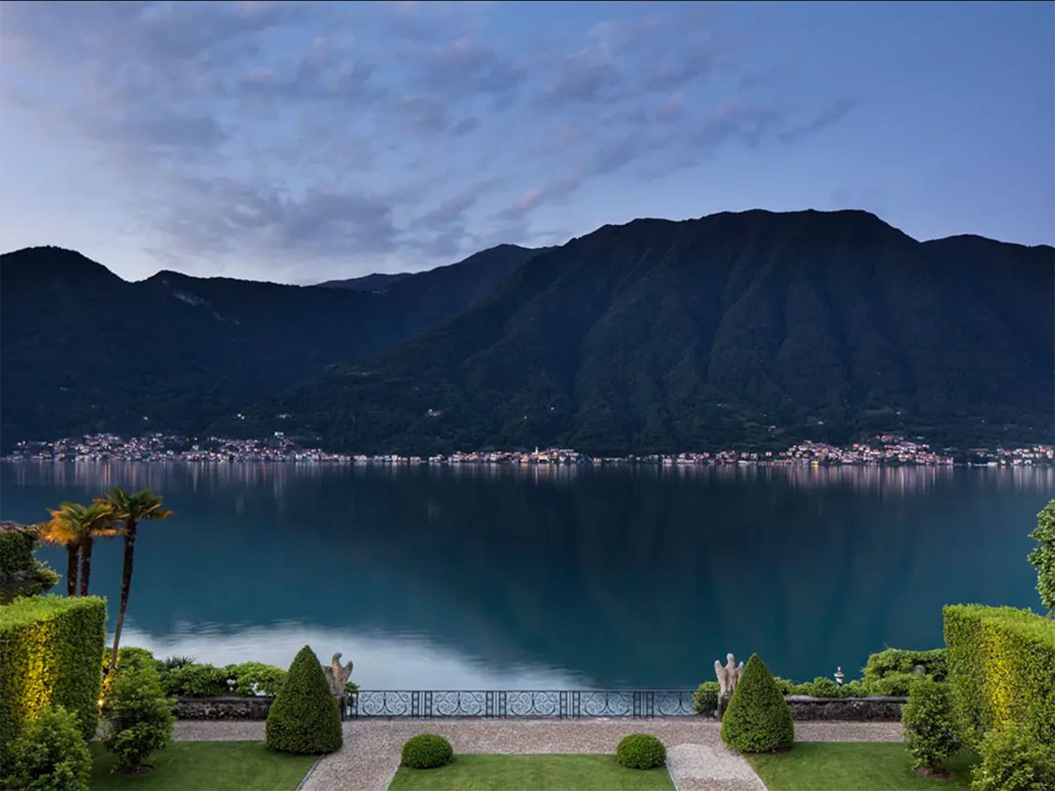 Lake Como outside of Villa Balbiano.