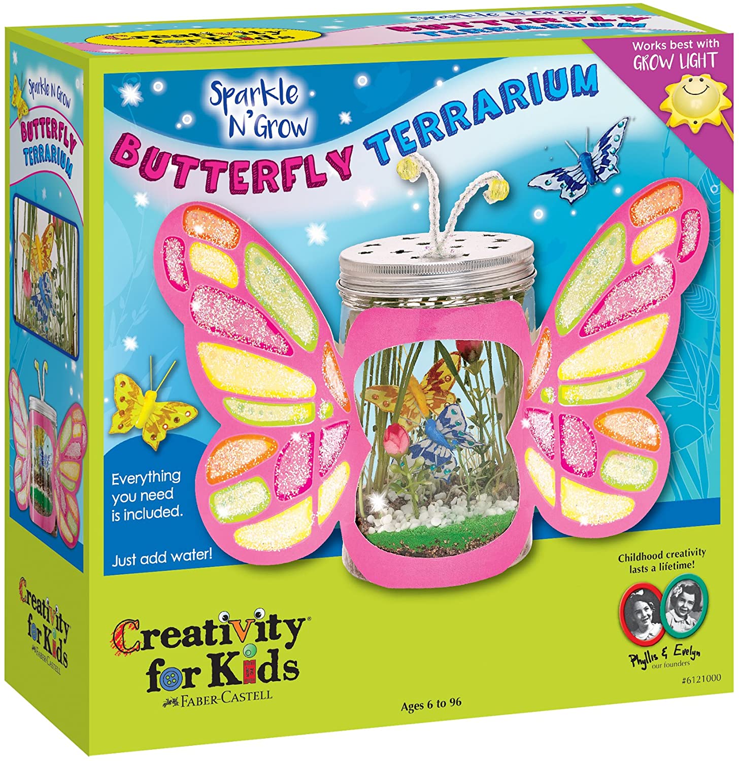 Creativity For Kids Sparkle N' Grow Butterfly Terrarium - Steam Crafts For Kids