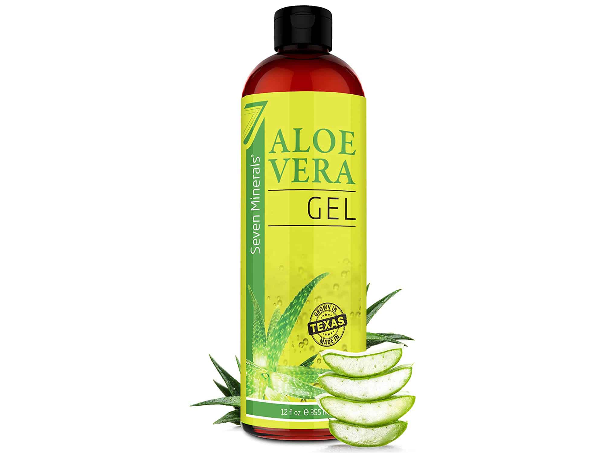 Organic Aloe Vera Gel with 100% Pure Aloe From Freshly Cut Aloe Plant, Not Powder - No Xanthan, So It Absorbs Rapidly With No Sticky Residue - Big 12 oz