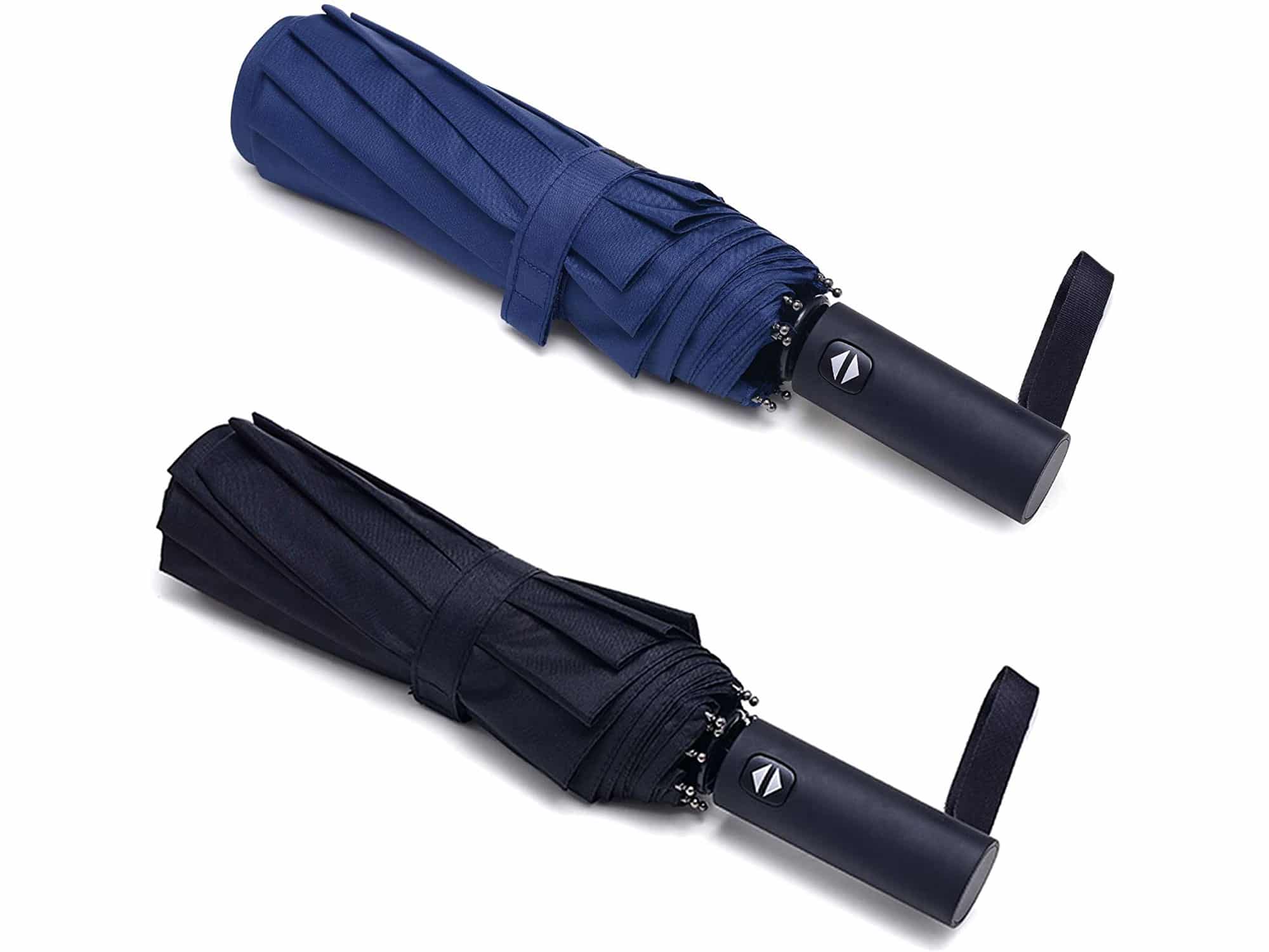 PFFY 2 PACKS Travel Umbrella Windproof 10 RIBS Auto Open & Close Collapsible Folding Small Compact Umbrella for Rain