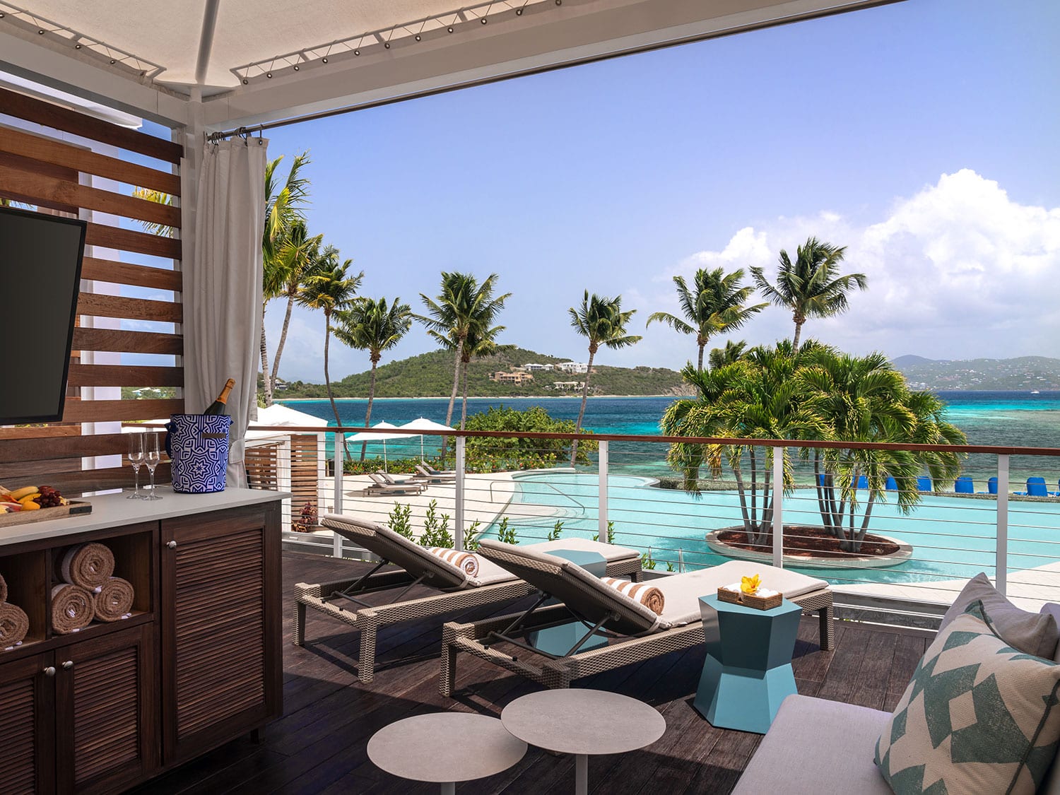 The view from a private pool cabana at the Ritz-Carlton, St. Thomas.