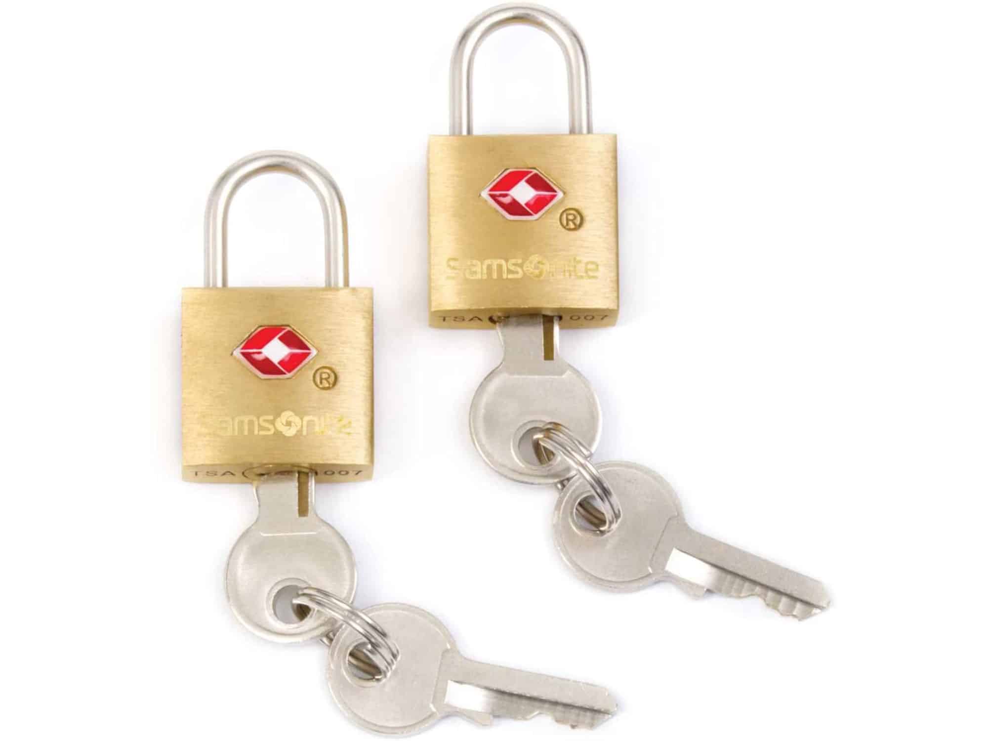 Samsonite Travel Sentry 2-Pack Key Locks, Brass