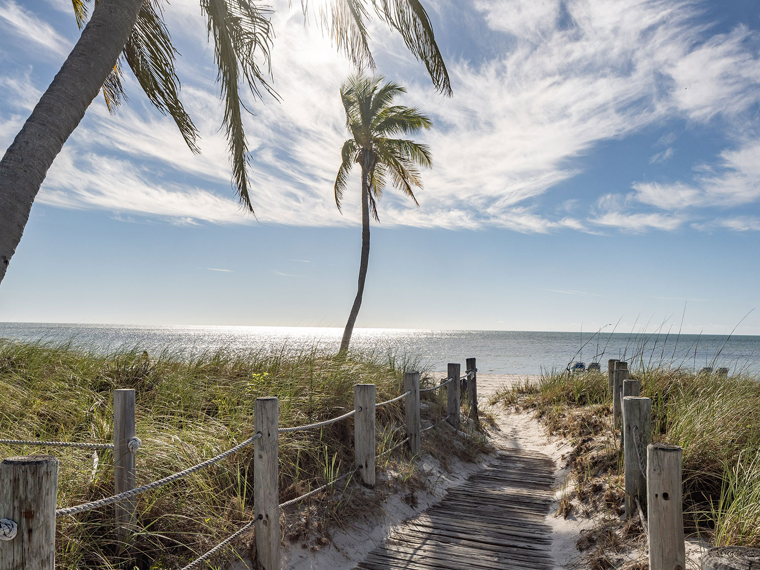 A walkway leading to the beach.