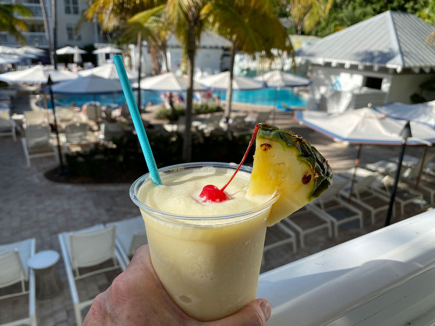 A photo of a frozen daquiri at the Margaritaville Beach House bar.