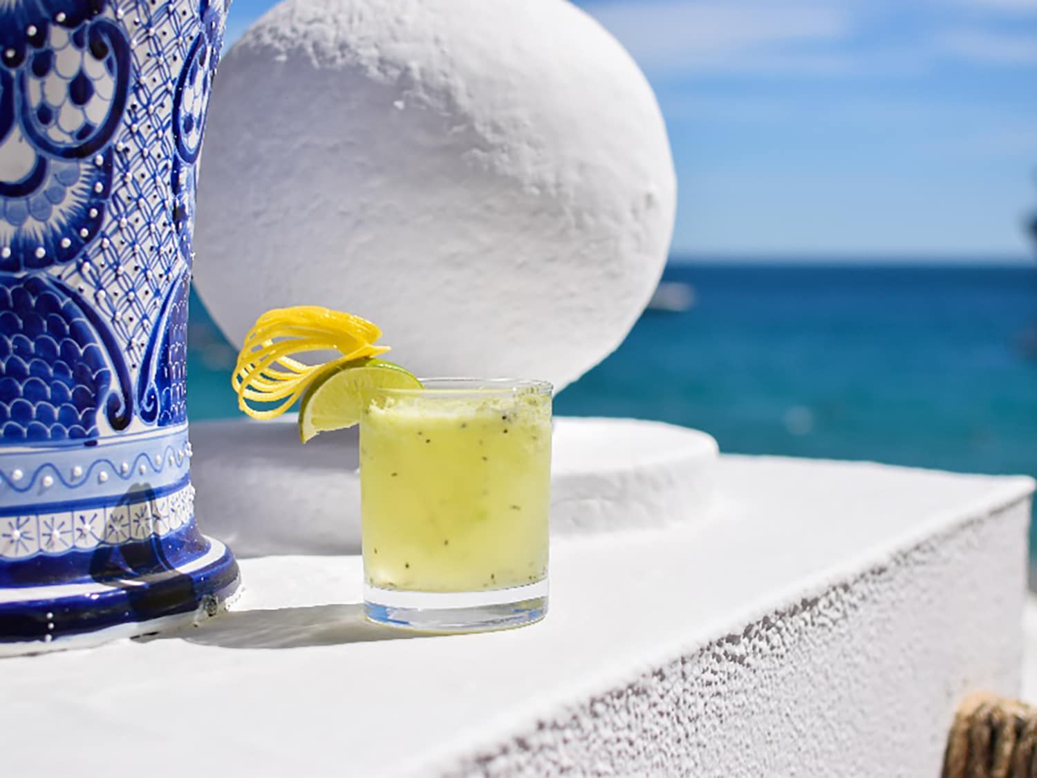 The Emerald Green Margarita from Pueblo Bonito Los Cabos Beach Resort in Mexico.