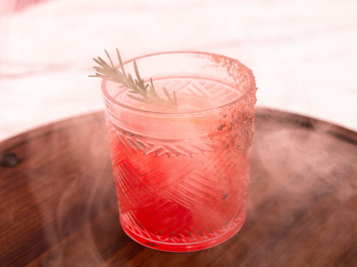 The Smoked Blood Orange Margarita from the dinner pop-up concept Amiga Amore in Los Angeles, California.