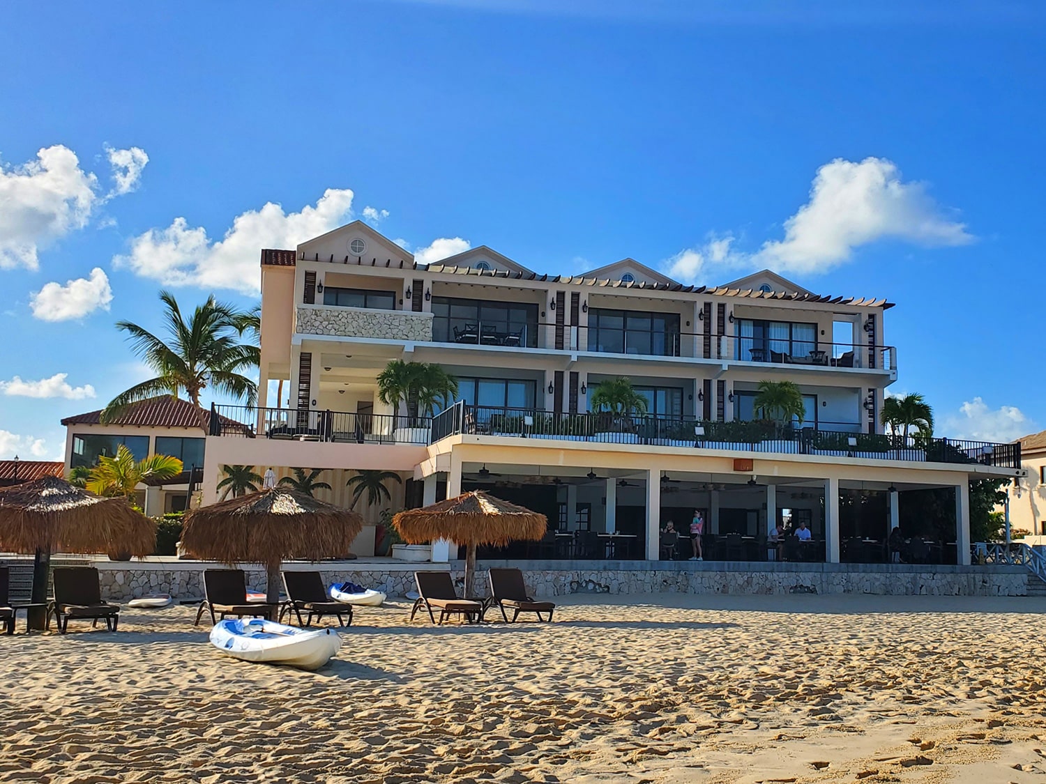 The recently added oceanfront suites at Frangipani Beach Resort, located on Meads Bay in Anguilla.