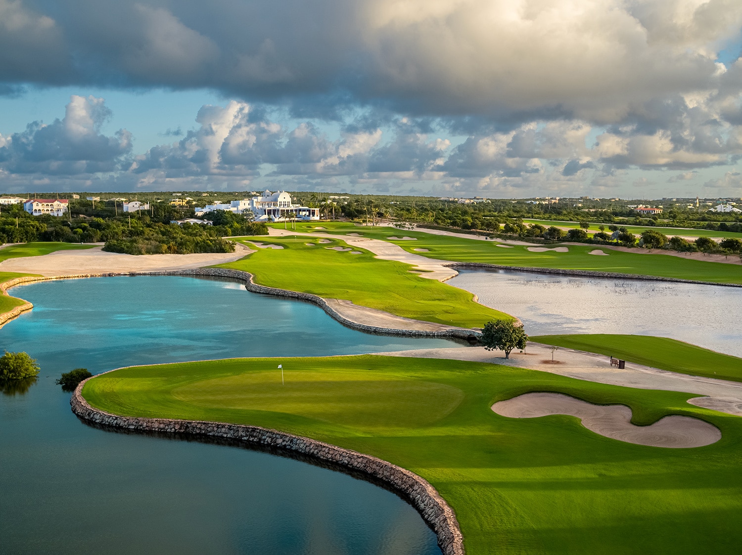 The 17th hole of the International Course at Aurora Anguilla Golf Resort and Spa.