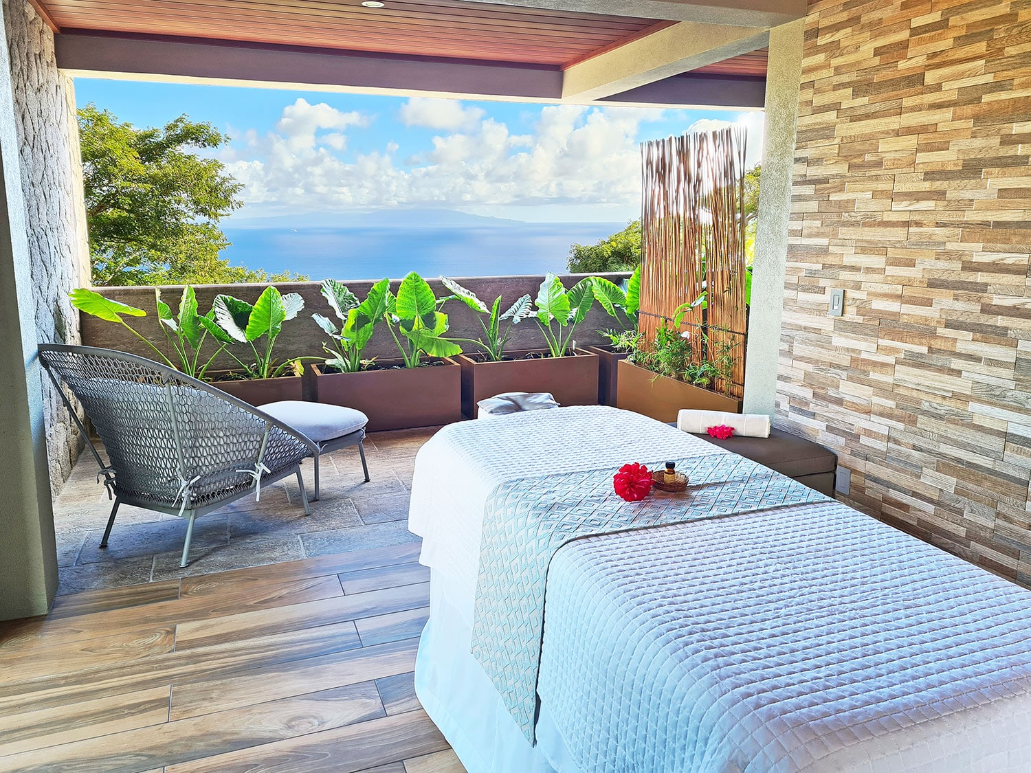 The view from the spa at Coulibri Ridge on the Caribbean island of Dominica.