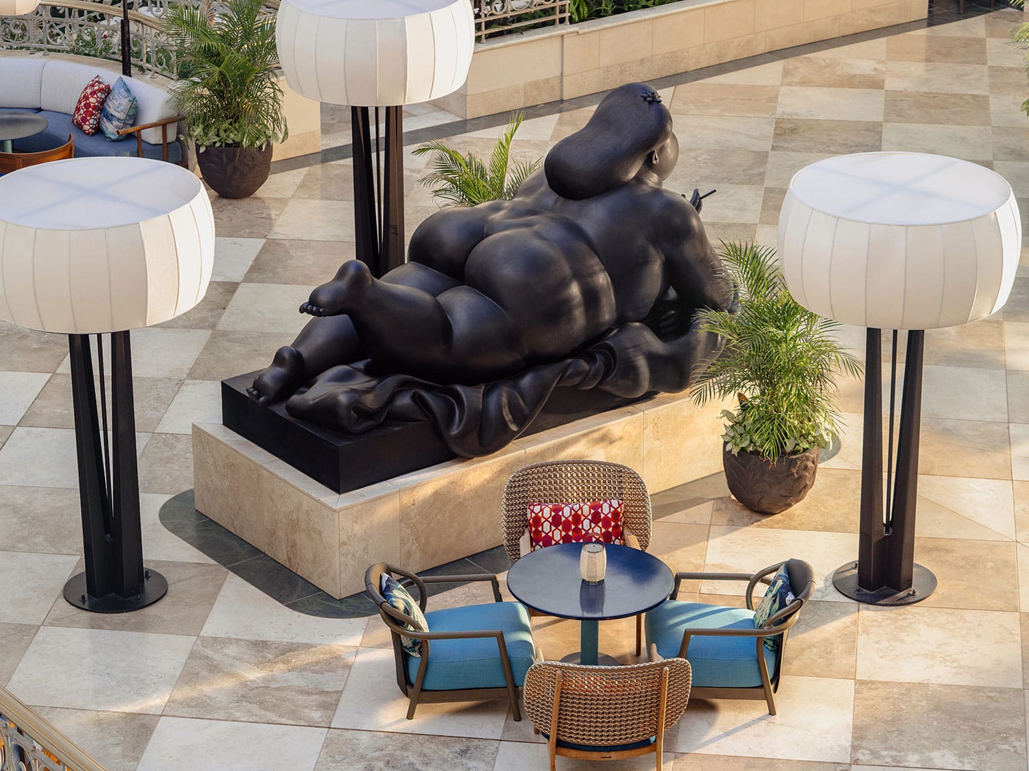 One of the original Fernando Botero statues kept in the foyer of the Grand Wailea Maui, A Waldorf Astoria Resort.