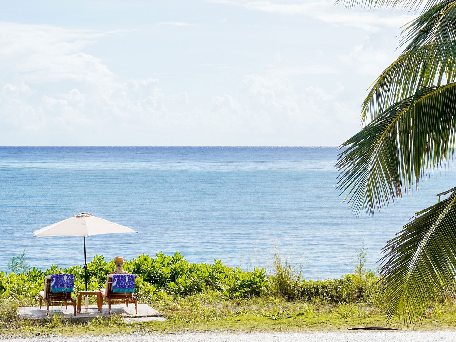 The adjacent beach area of the Shellona Abaco Beach House rental, located in the Bahama Palm Shores neighborhood in the Bahamas.