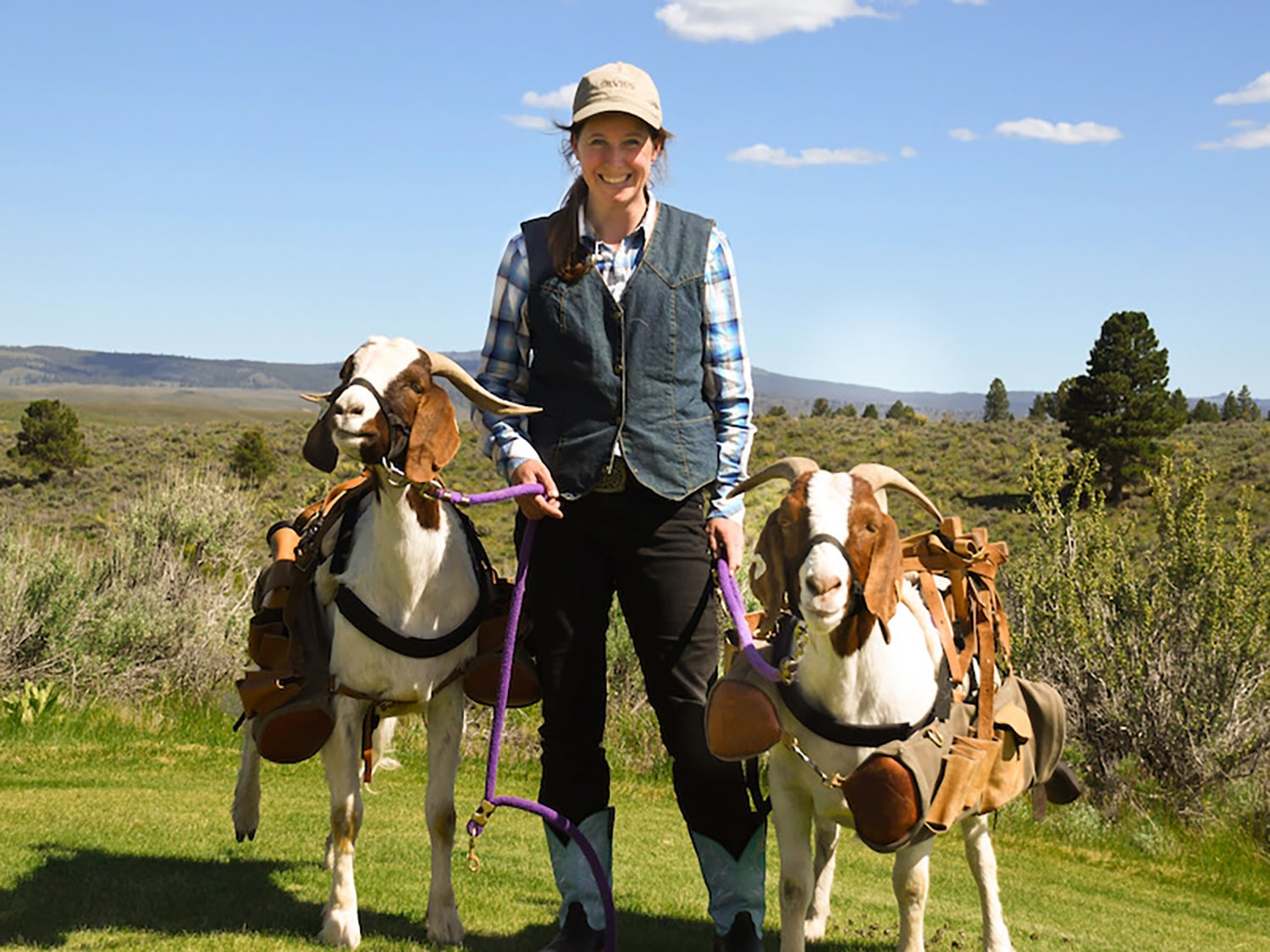 Silvies Valley Ranch in Oregon is famous for its goat caddies, including the newest additions, Chunky and Charlie.