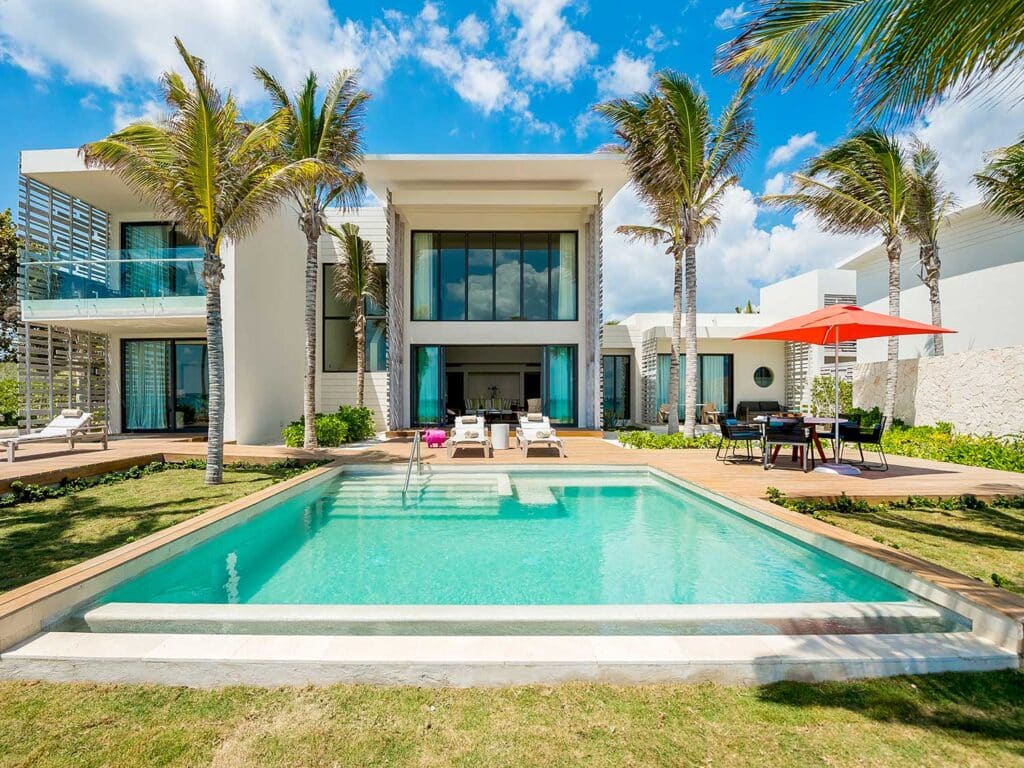 The Presidential Suite and private pool at Andaz Mayakoba Resort in Riviera Maya, Playa Del Carmen, Mexico.
