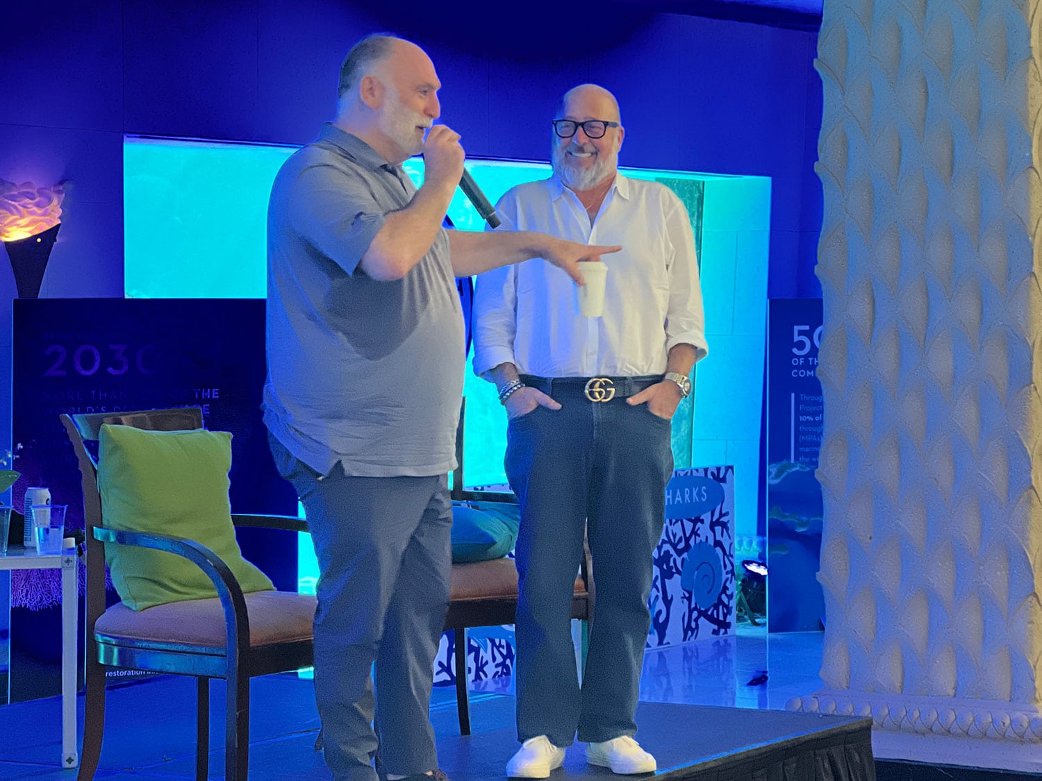 Chefs José Andrés and Andrew Zimmern led an intimate Saturday morning conversation at the inaugural Nassau Paradise Island Wine and Food Festival at Atlantis Paradise Island.