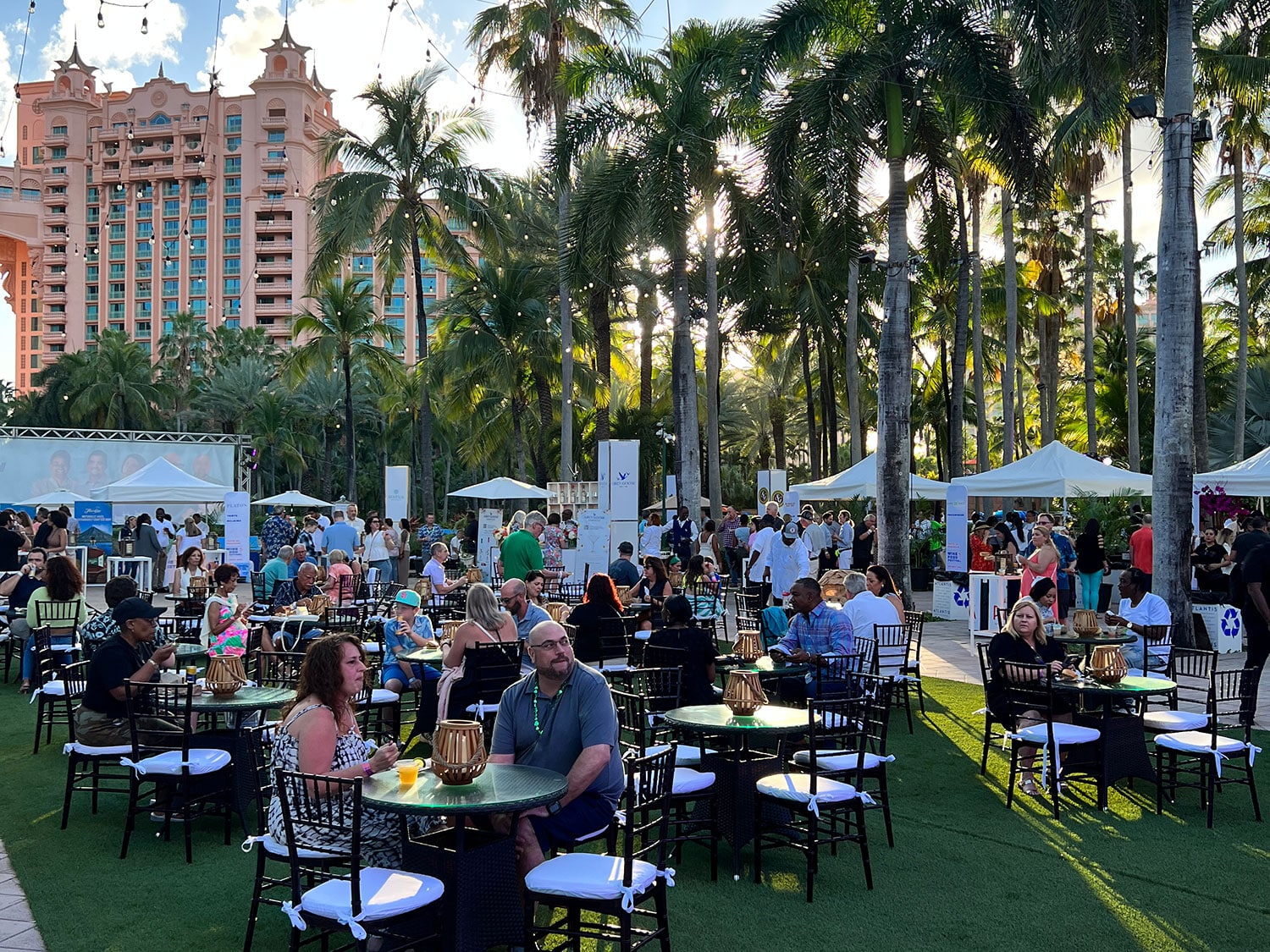 The guests at A Taste of Paradise at the inaugural Nassau Paradise Island Wine and Food Festival at Atlantis Paradise Island.