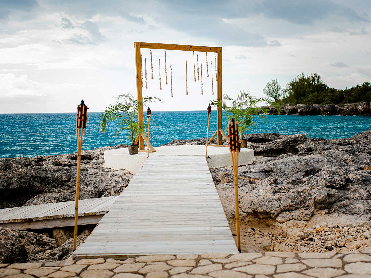 A very romantic proposal setting at the Cliff Hotel in Negril, Jamaica.