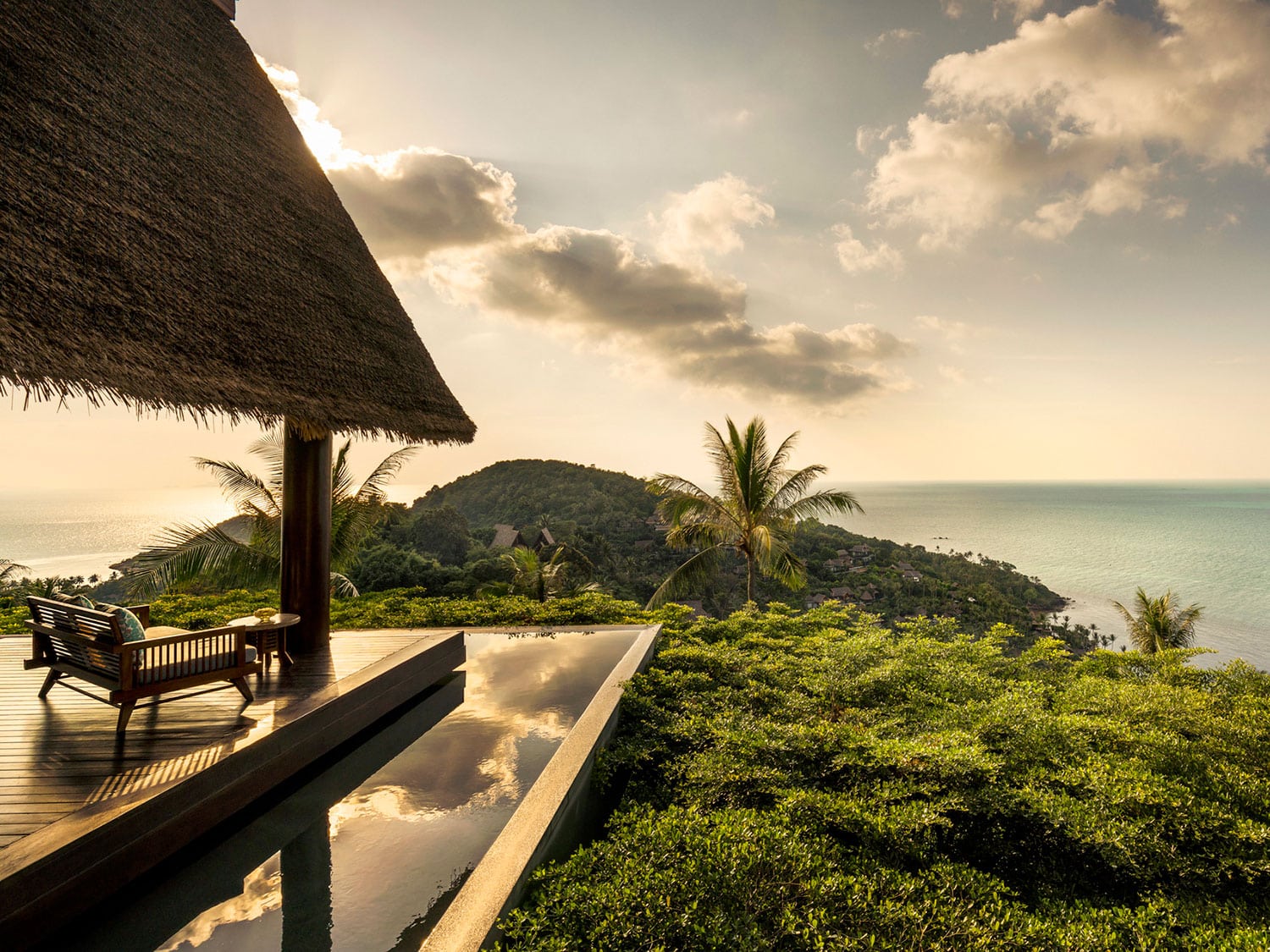 A view from the terrace of a residence at Four Seasons Resort Koh Samui in Thailand.