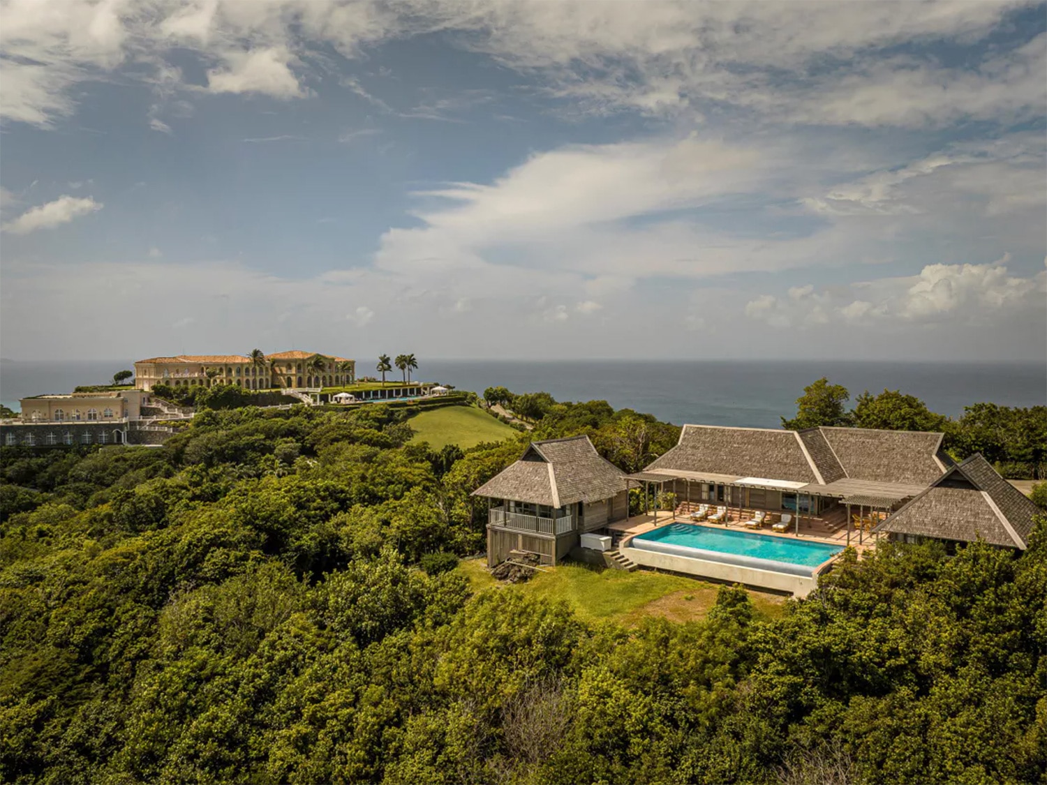 The private villa of The Terraces, a $200 million dream home on the Caribbean island of Mustique in St. Vincent and the Grenadines.