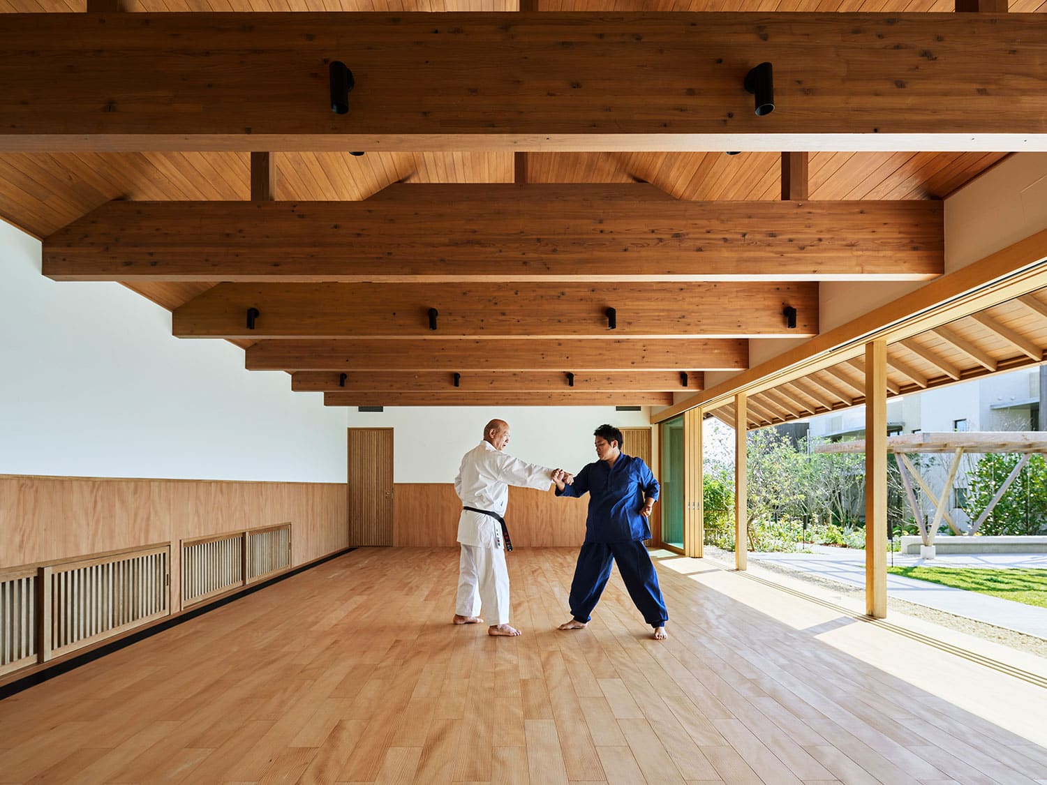 The activity studio at the Hoshinoya Okinawa resort in Japan offers private karate lessons with a local master.