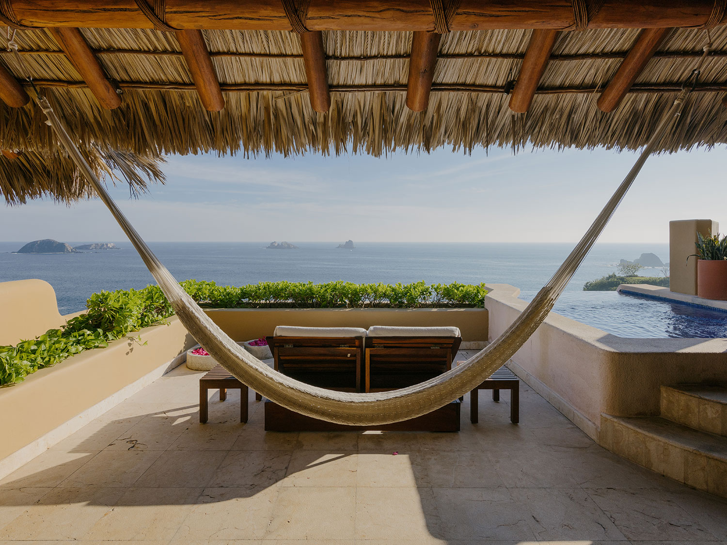A view from the terrace of the penthouse suite at Cala de Mar Resort and Spa in Mexico.